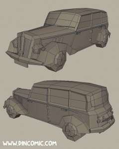 Sixten's car. Or more accurately: The Emilio Family's car that their chauffeur Sixten drives them in. Quick model made in Maya. Based on a couple of vehicles from the 30’s-40’s! Daimler, Morris and Rover. Made 2013.